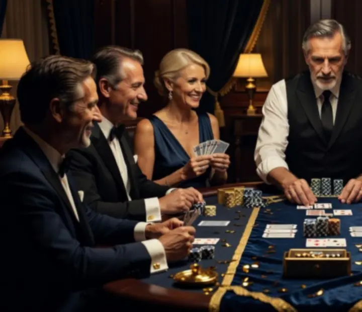 Luksusowy wieczór pokerowy VIP z profesjonalnym krupierem i stołem do gry